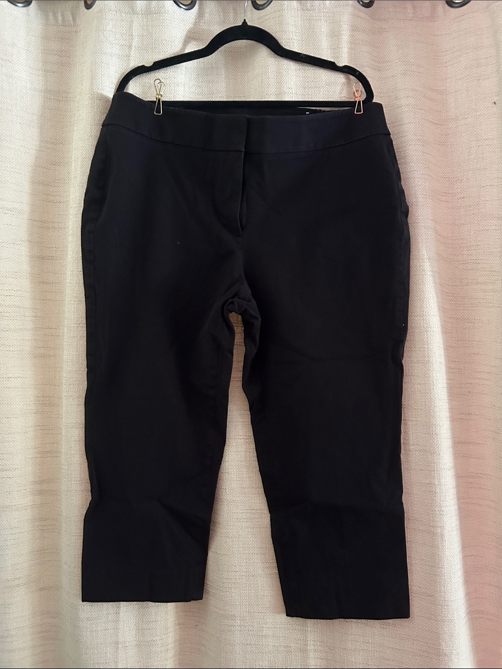 Talbots Black Stretch Cropped Pants